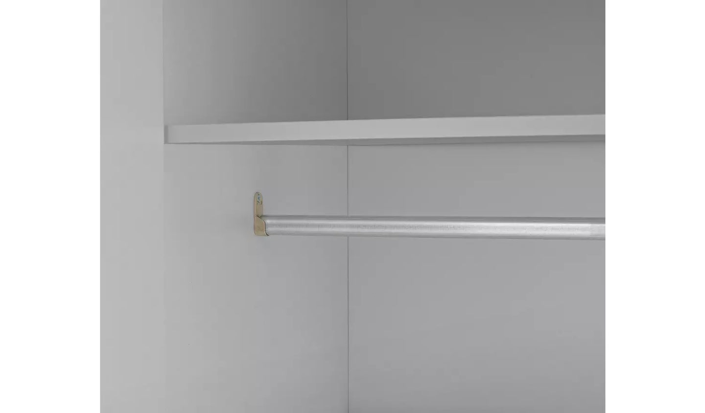 Assembled Malibu 3 Door 4 Drawer Mirror Wardrobe - Grey